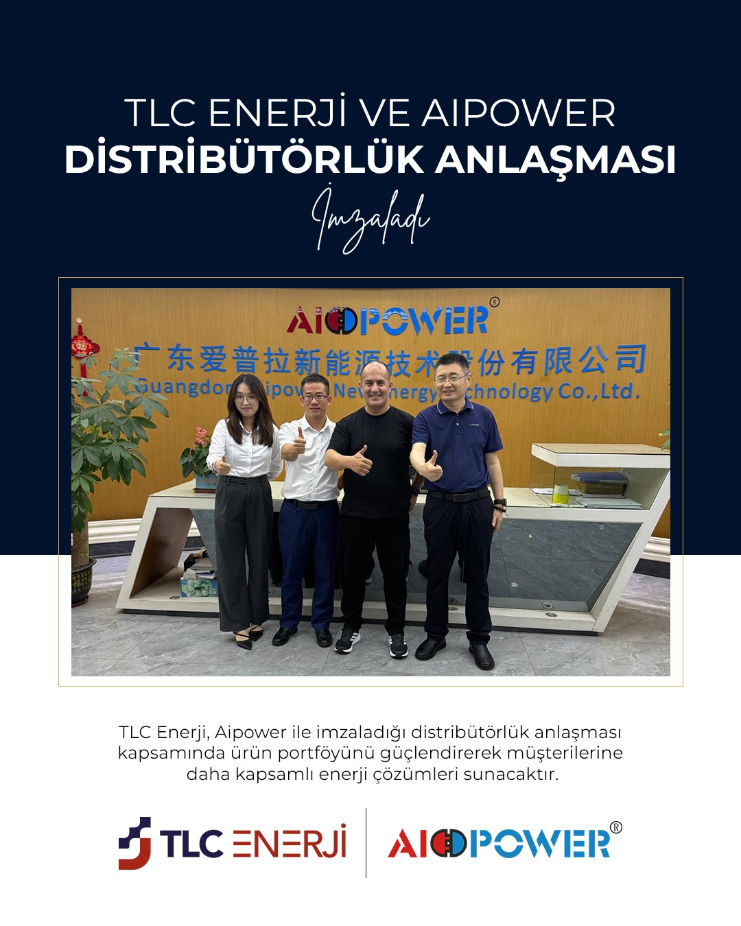 TLC Enerji ve AiPower Arasında Stratejik Distribütörlük Anlaşması